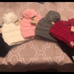 C.C kids Beanies with Pom